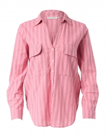 Product image thumbnail - Roller Rabbit - Guy Pink Stripe Cotton Top