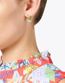 Look image thumbnail - Peracas - Positano Blue and Gold Earrings