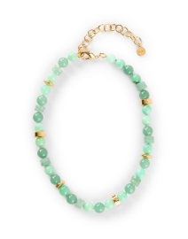 Product image thumbnail - Nest - Gold and Green Stone Necklace