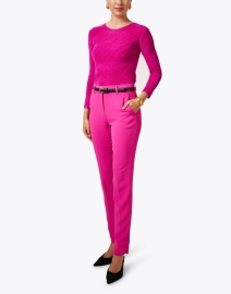 Look image thumbnail - Emporio Armani - Pink Chevron Knit Sweater
