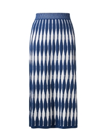 Blue and White Knit Skirt