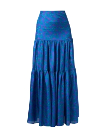 Product image thumbnail - Veronica Beard - Serence Blue Print Maxi Skirt