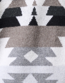 Fabric image thumbnail - Repeat Cashmere - Grey Multi Southwest Print Wool Cardigan