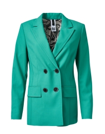 Product image thumbnail - Marc Cain Sports - Teal Green Double Breasted Blazer
