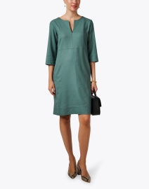 Look image thumbnail - Rosso35 - Green Wool Shift Dress