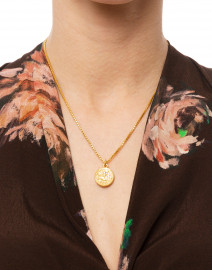 Coin Charm Gold Pendant Necklace
