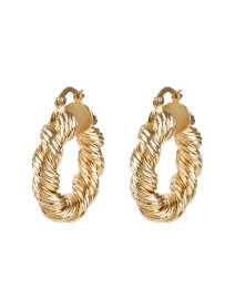 Product image thumbnail - Loeffler Randall - Atticus Gold Twisted Hoop Earrings