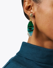 Look image thumbnail - Gas Bijoux - Green Drop Earrings