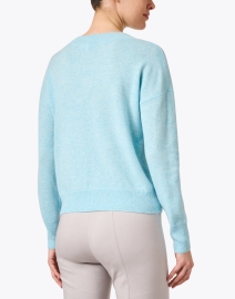 Back image thumbnail - Kinross - Light Blue Cashmere Sweater