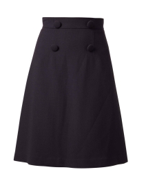 Olive Soft Black Wool Skirt