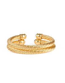 Product image thumbnail - Ben-Amun - Gold Textured Bracelet Set