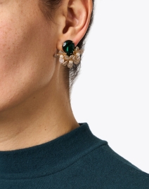 Look image thumbnail - Anton Heunis - Green Crystal Stud Earrings