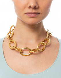 Gold Oversized Link Necklace