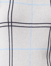 Fabric image thumbnail - Blue - Grey Plaid Intarsia Cotton Sweater