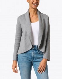 Burgess - Leah Grey Cotton Cashmere Knit Jacket