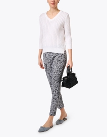 Look image thumbnail - Burgess - Vanessa White Cotton Cashmere Sweater
