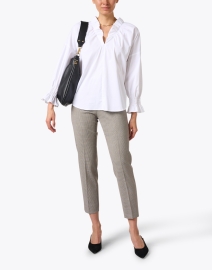Look image thumbnail - Piazza Sempione - Monia Beige and Black Check Stretch Pant