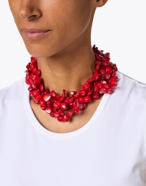 Red Coral Multi-Strand Necklace