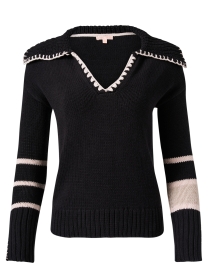 Product image thumbnail - Lisa Todd - Black Contrast Stitch Sweater