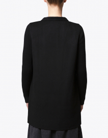 Back image thumbnail - Kinross - Black Wool Cashmere Coat