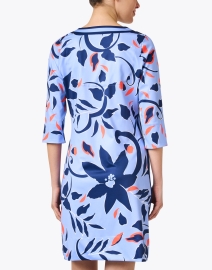 Back image thumbnail - Gretchen Scott - Blue and Red Printed Floral Dress