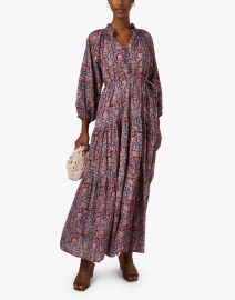 Look image thumbnail - Apiece Apart - Trinidad Brown Multi Print Cotton Dress