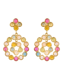 Product image thumbnail - Sylvia Toledano - Gold Multi Stone Drop Earrings