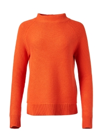 Orange Garter Stitch Cotton Sweater