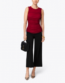 Sariyah Red Ruched Stretch Top