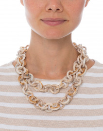 Sea Chain Ivory Link Resin Necklace