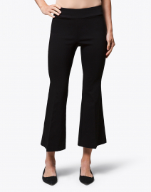 Front image thumbnail - Fabrizio Gianni - Black Stretch Pull On Flared Crop Pant