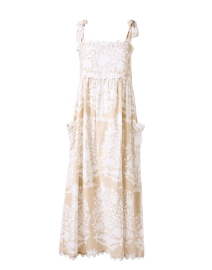 Product image thumbnail - Juliet Dunn - Beige and White Print Cotton Dress