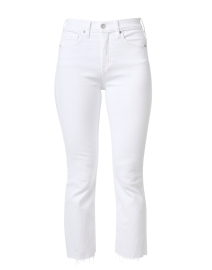 Product image thumbnail - Veronica Beard - Carly White High Rise Stretch Flare Jean