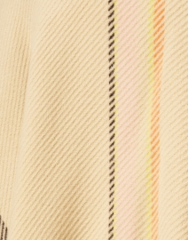Fabric image thumbnail - Marc Cain - Cream Multi Stripe Fringe Cape