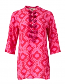 Jasmine Pink Shibori Print Tunic Top