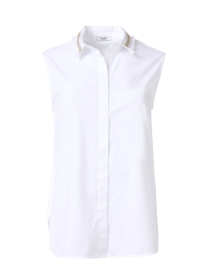 Product image thumbnail - Peserico - White Stretch Poplin Shirt