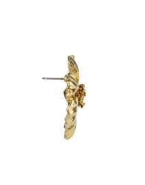 Back image thumbnail - Oscar de la Renta - Gold Poppy Earrings