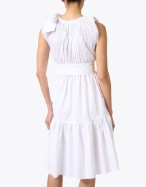 Back image thumbnail - Soler - Malta White Cotton Sleeveless Dress