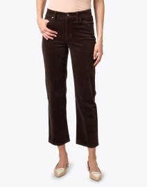Front image thumbnail - Eileen Fisher - Brown Corduroy Straight Ankle Jean