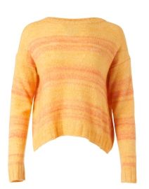 Mika Mango Papaya Stripe Cotton Blend Sweater