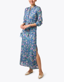 Look image thumbnail - Banjanan - Crystal Blue Multi Floral Print Dress