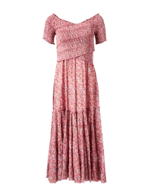 Product image thumbnail - Poupette St Barth - Soledad Pink Print Smocked Dress