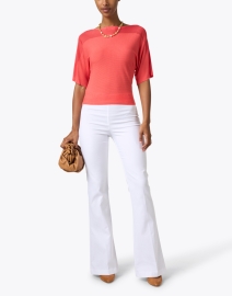 Look image thumbnail - Avenue Montaigne - Bellini White Signature Stretch Pull On Pant