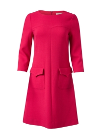 Product image thumbnail - Jane - Nancy Red Wool Crepe Dress