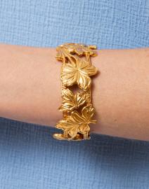 Gold Floral Fan Bracelet