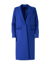 Cobalt Blue Stretch Wool Coat