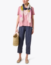 Extra_1 image thumbnail - Lafayette 148 New York - Multi Print Cotton Silk Scarf
