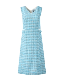 Product image thumbnail - Marc Cain - Blue Tweed Dress