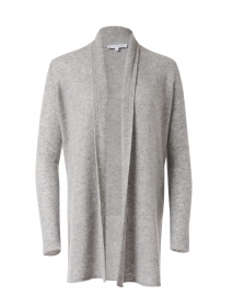 Product image thumbnail - White + Warren - Heather Grey Essential Cashmere Cardigan