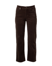 Product image thumbnail - Eileen Fisher - Brown Corduroy Straight Ankle Jean